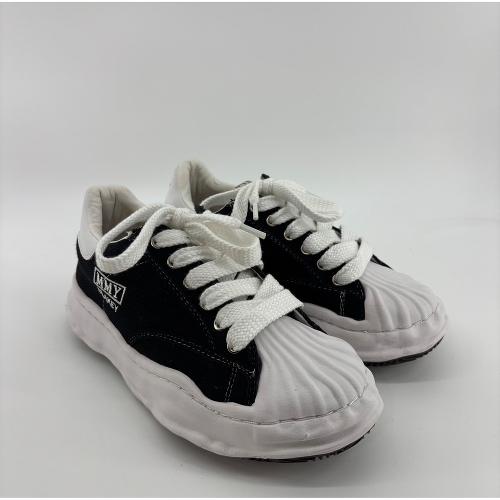 Maison Mihara Yasuhiro MMY Blakey Shoes EU 39 M7/W8.5 Black White Low Top Canvas